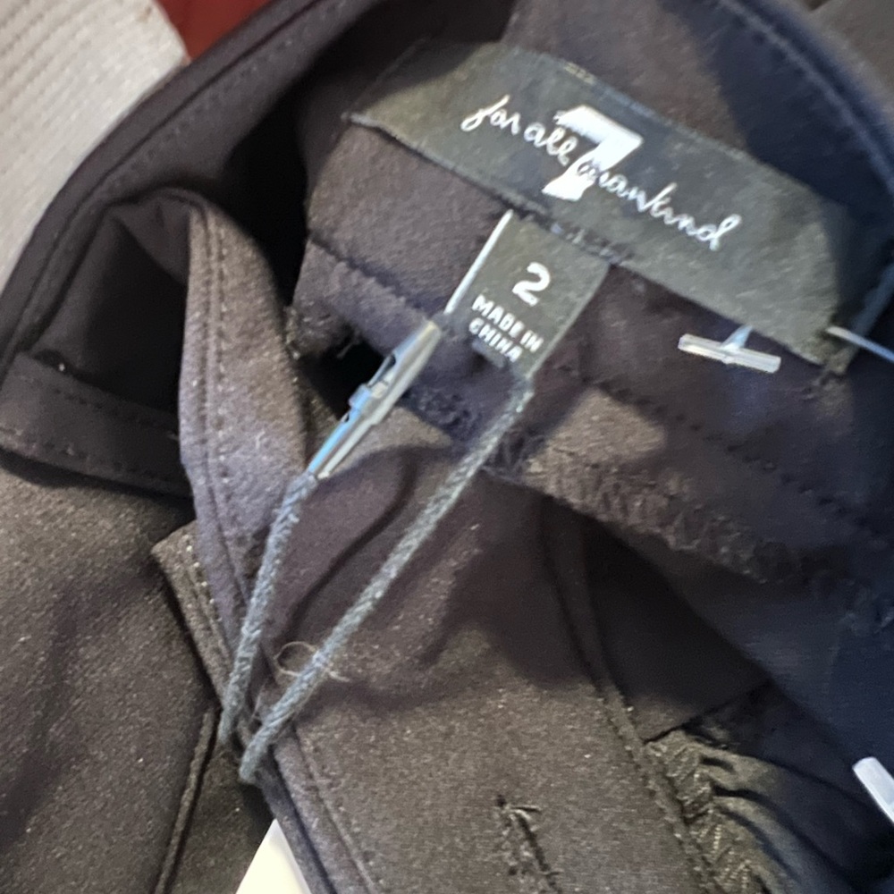 NWT 7 For All Mankind Classic Black Trousers - Picture 7 of 7
